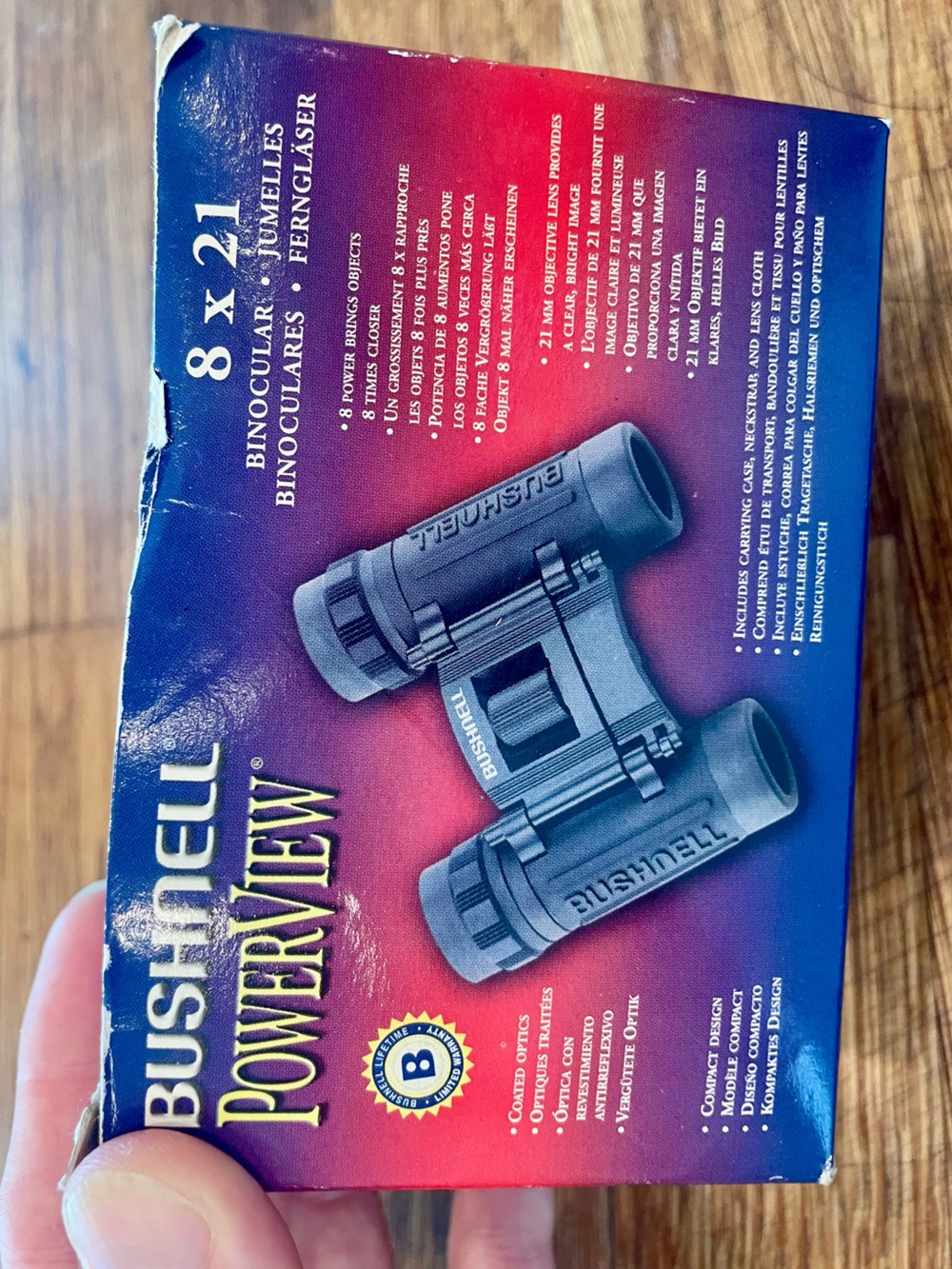 Bushnell 8x21 Powerview Compact Binoculars with Case - New in Box
